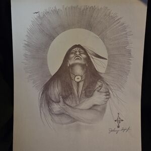 “Oh Great Spirit” by Johnny Tiger Jr. – Signed 1988 Print – $180
